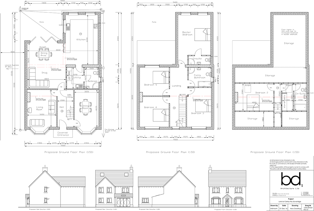 Doveridge, 2 x New Houses Detail Plan Drawing