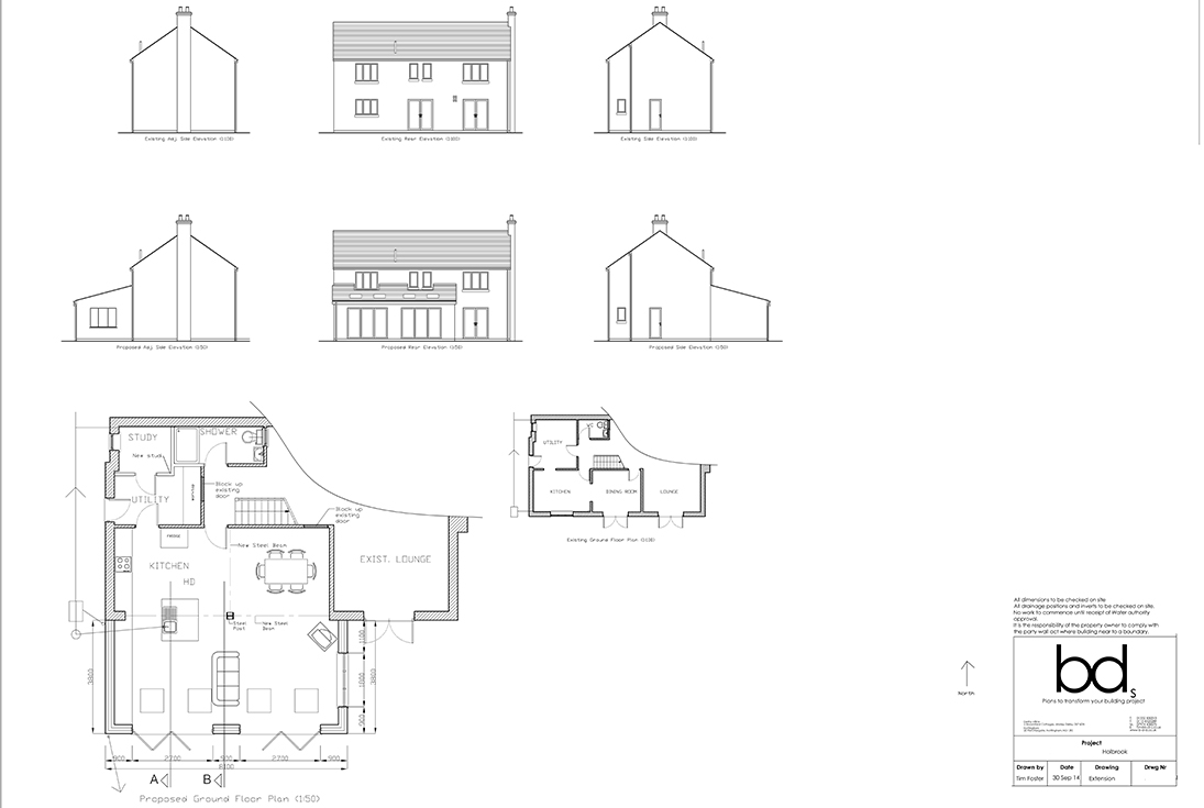 Holbrook Single Storey Kitchen Extension Plan Design