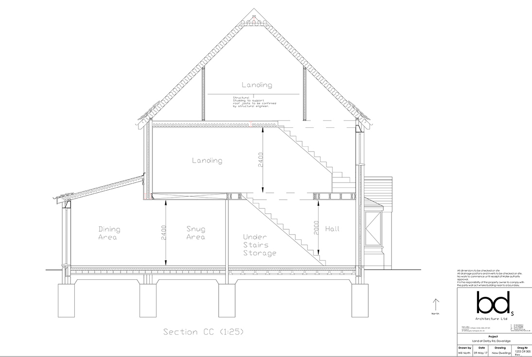 Doveridge, 2 x New Houses Detail Section Drawing