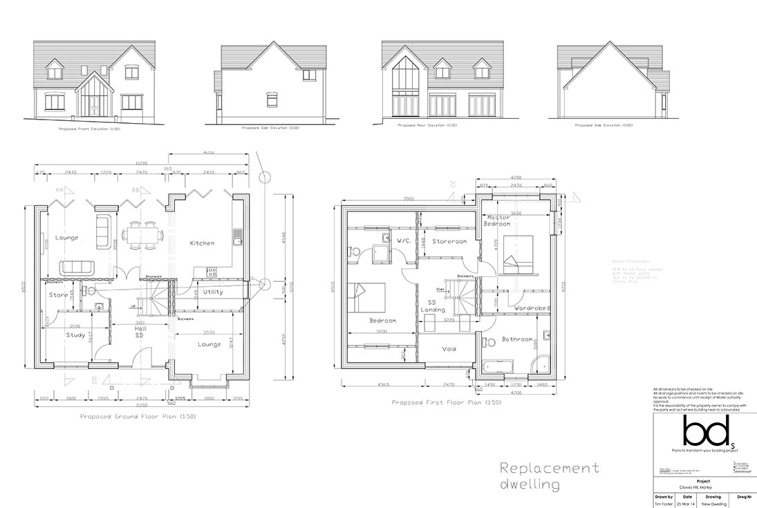 New House Design Architectural Layout & Elevations