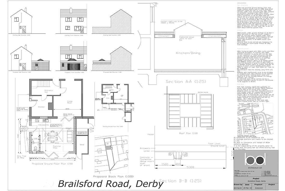 Derby Kitchen Extension Design Plan 1095 x735