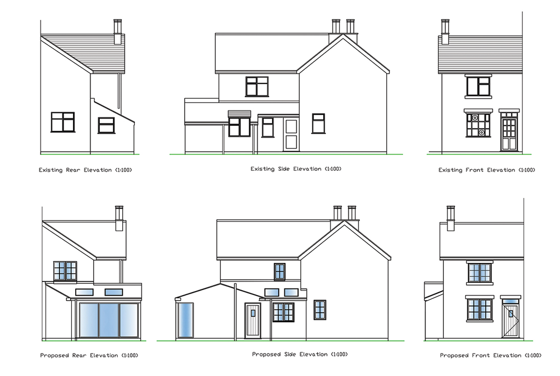 Smithy Cottage Extension Elevation Drawings