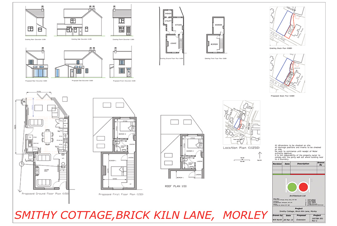 Smithy Cottage, extension drawing