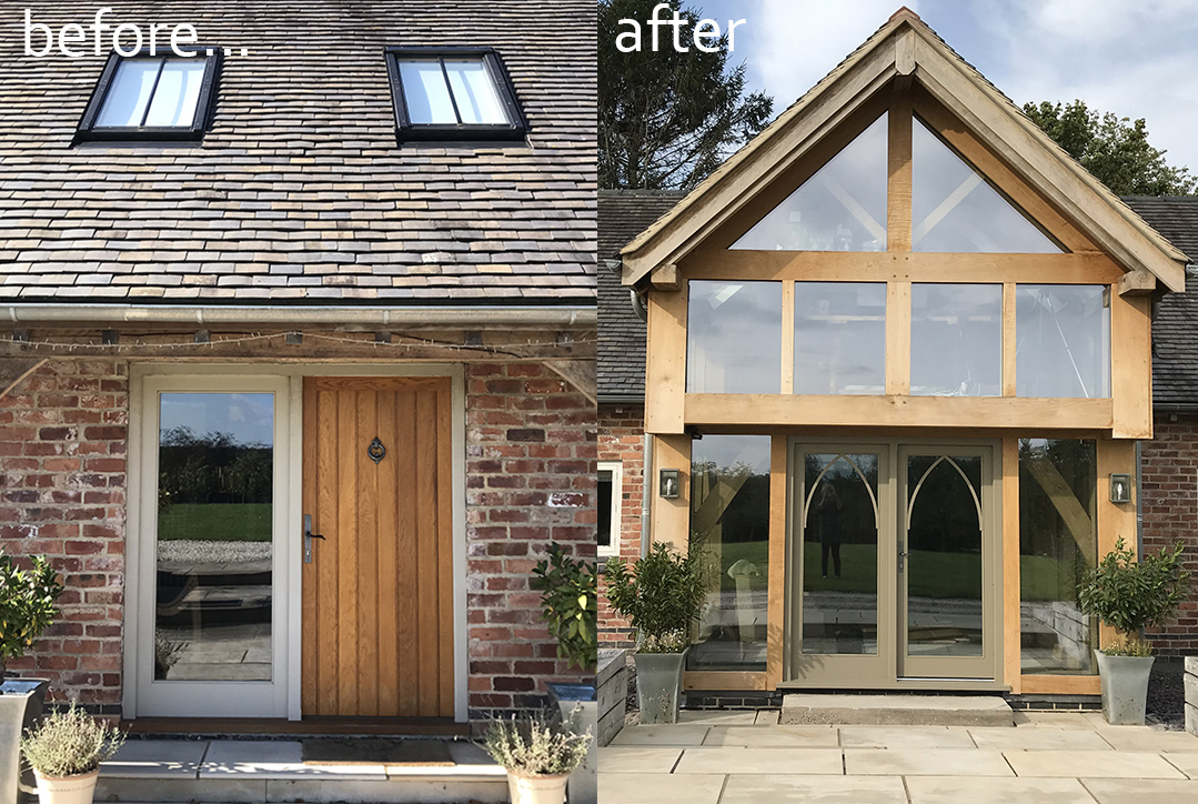 Abbots Bromley Extension Exterior before&after