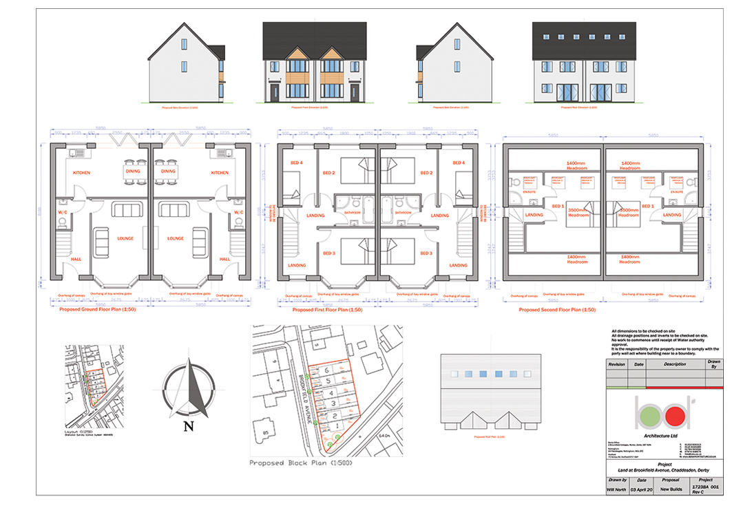 Brookfield House Plan Elevation x3